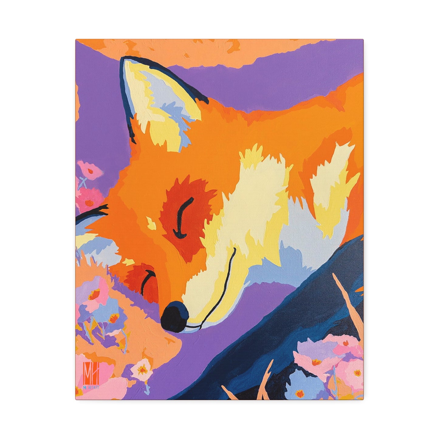 Amber Appalachian Evening Fox Stretched Canvas Print