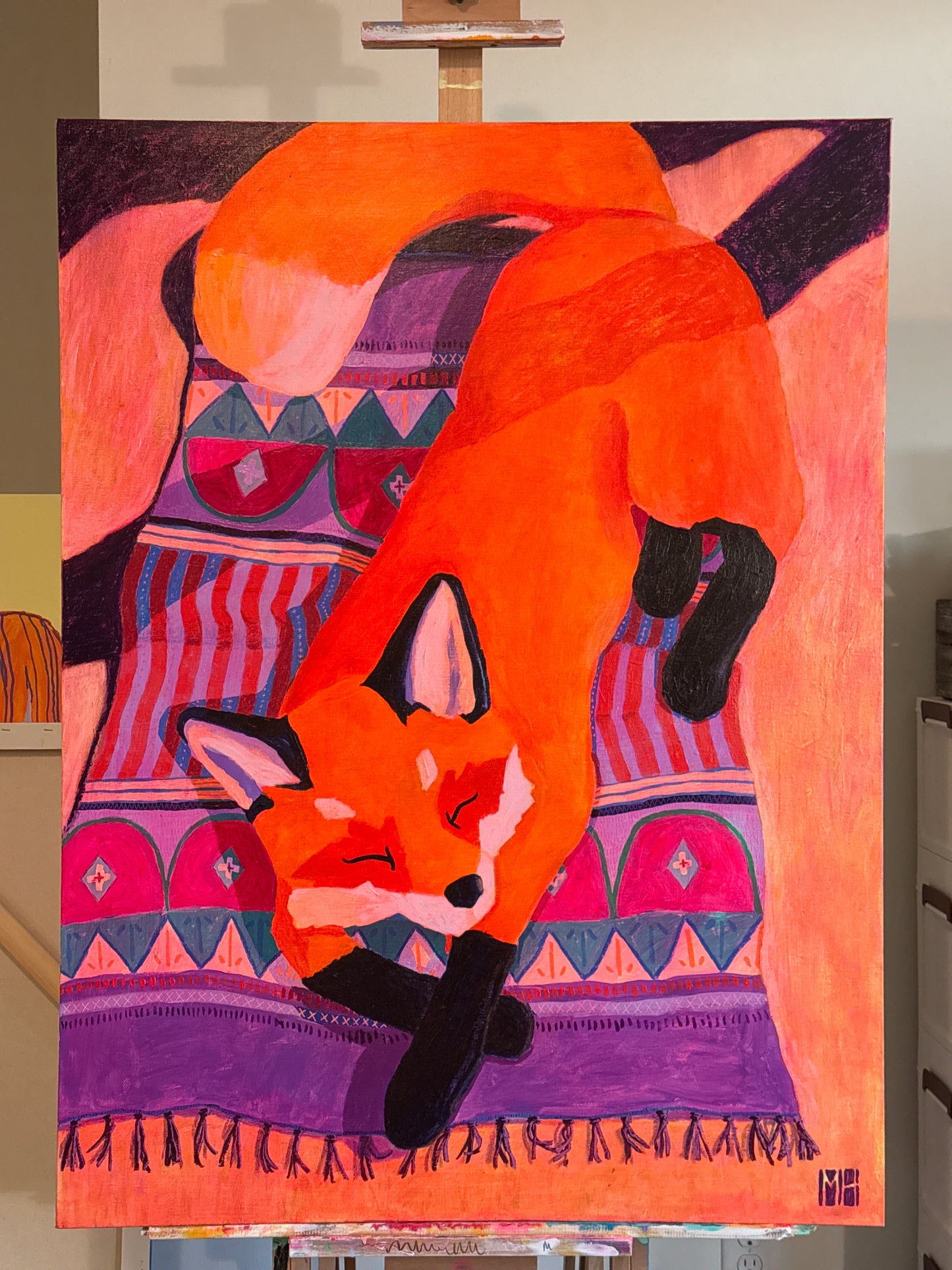 Pink Sunset Fox Nap