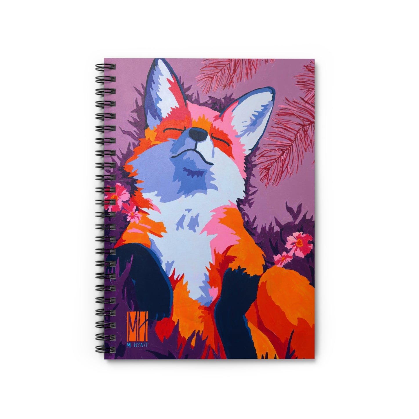 Dusky Violet Fox Nap Spiral Notebook