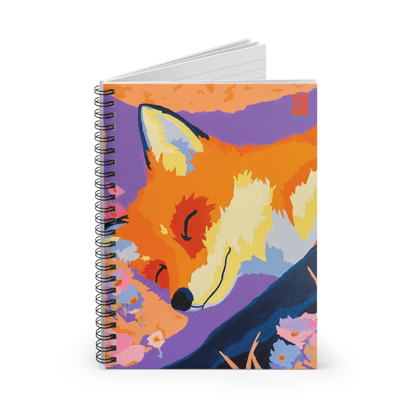 Amber Appalachian Evening Fox Spiral Notebook