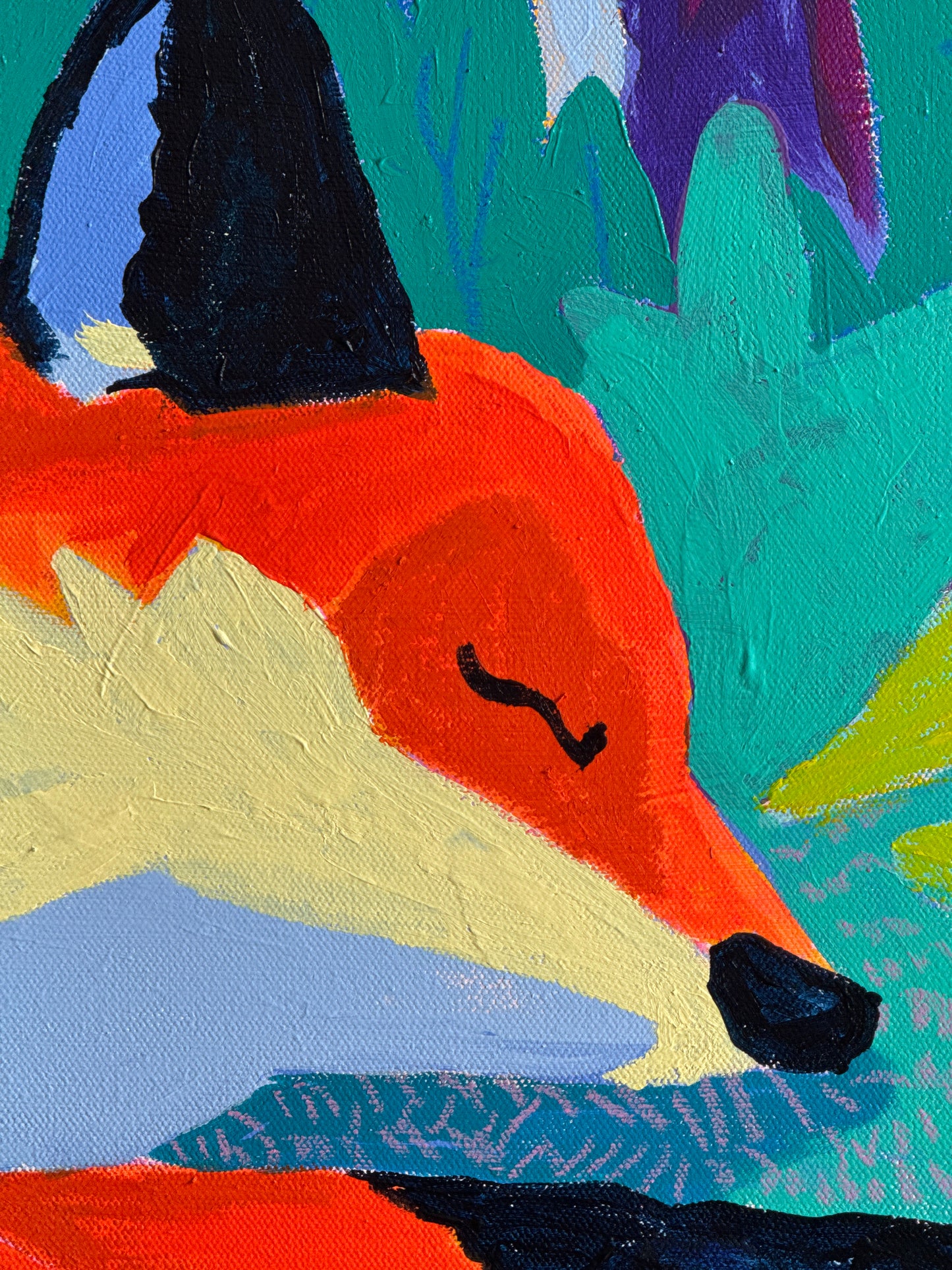 Cadmium Sunset Fox - 48 x 60”