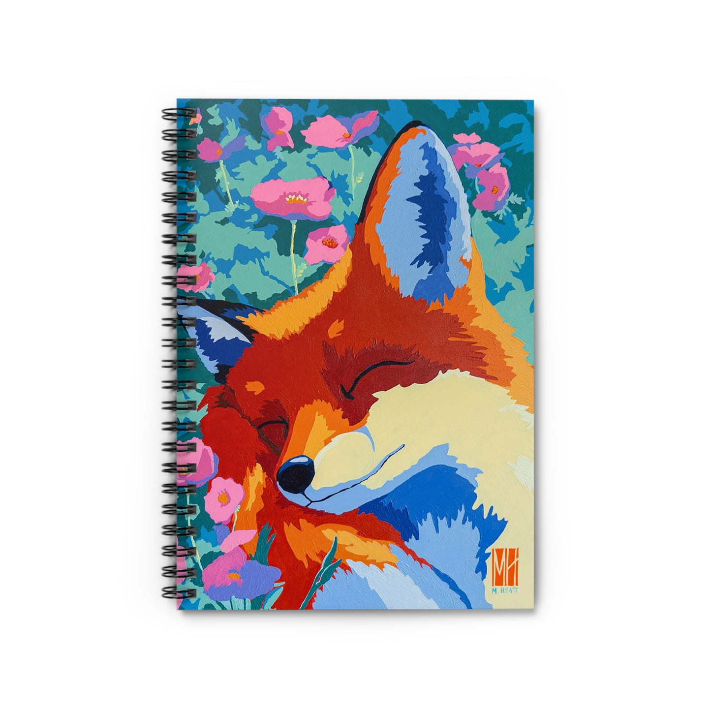 Sylvan Stillness Sleeping Fox Spiral Notebook