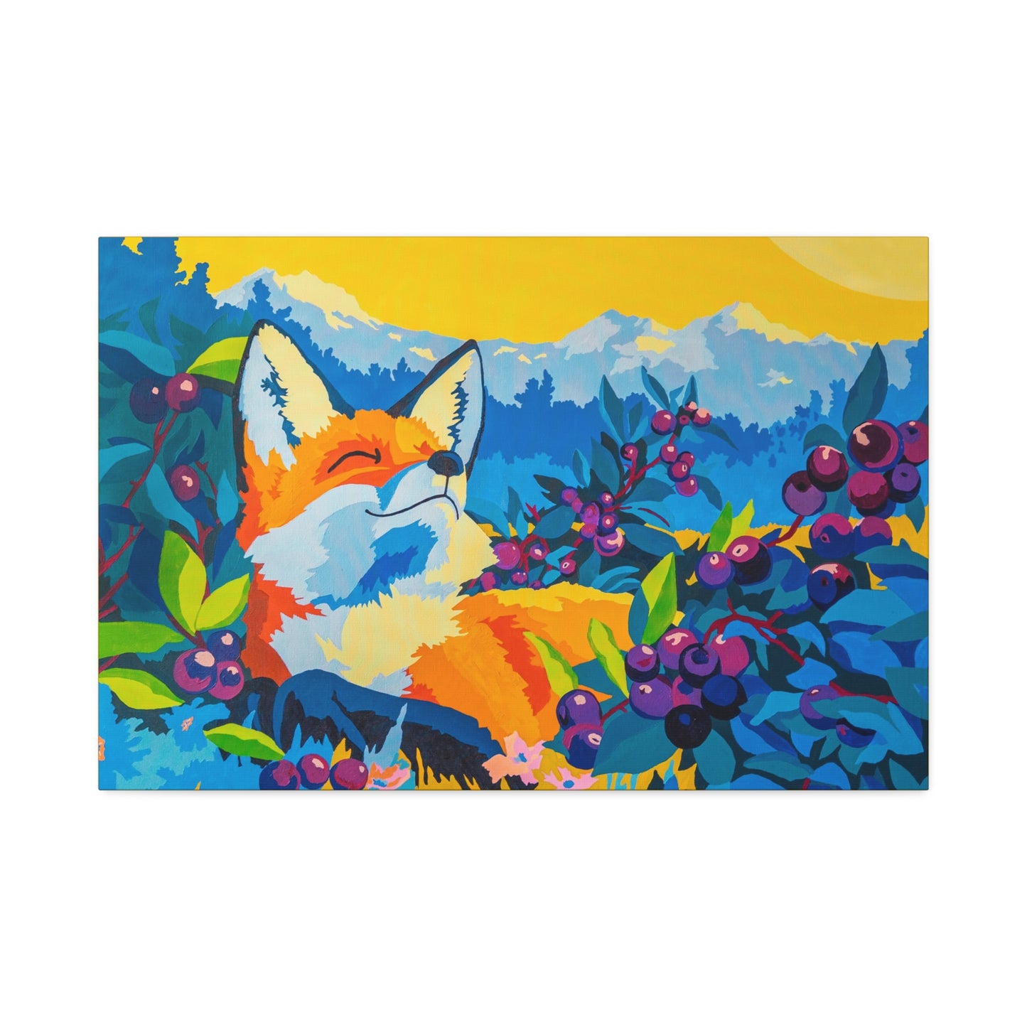 Radiant Reverie Reposing Fox Stretched Canvas Print