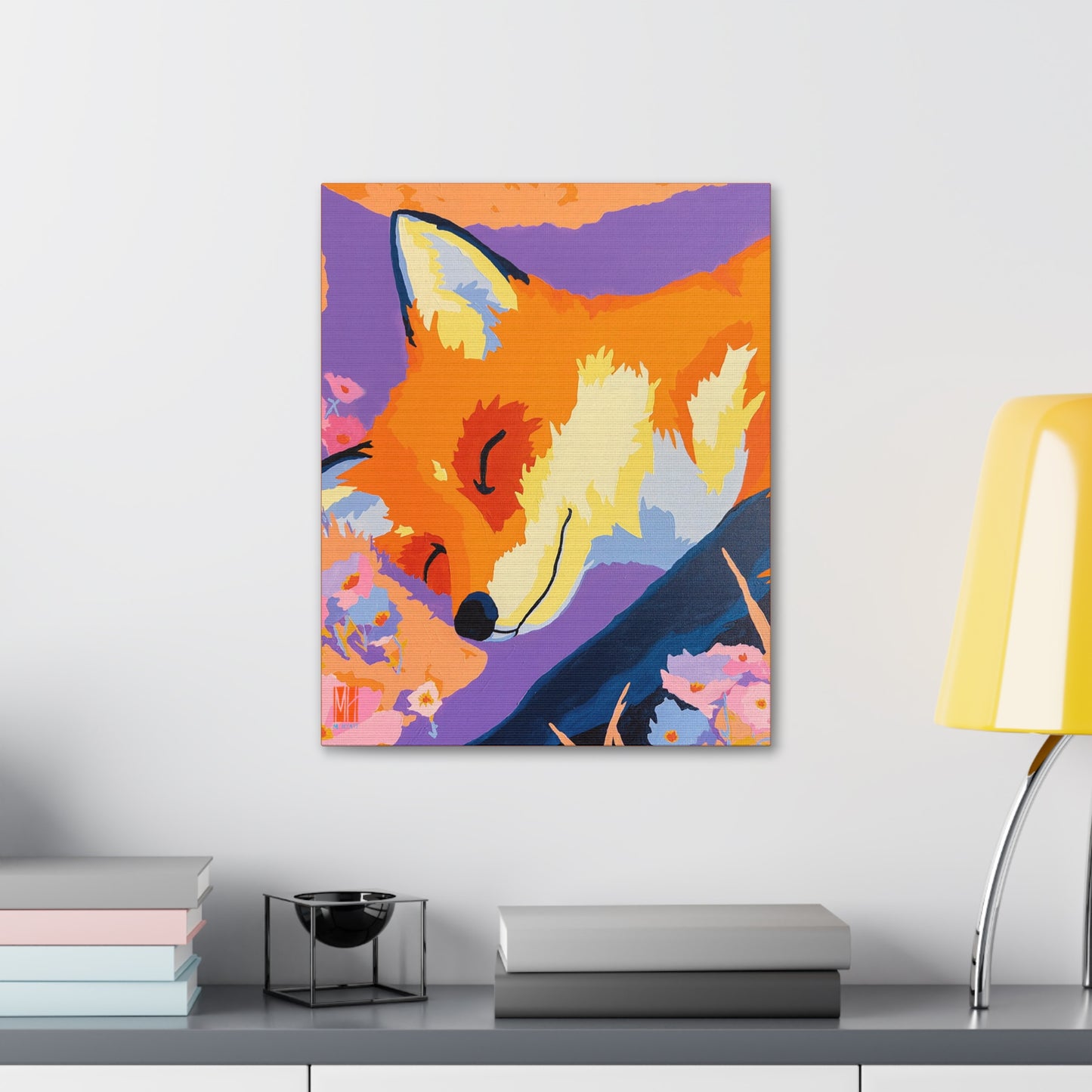 Amber Appalachian Evening Fox Stretched Canvas Print