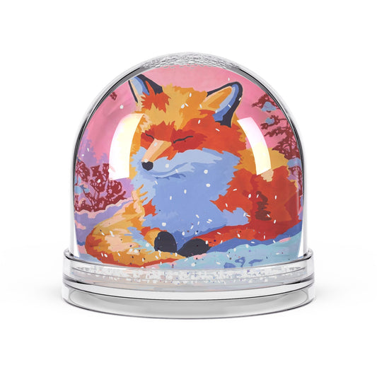 Glowy Winter Fluff Fox Snow Globe