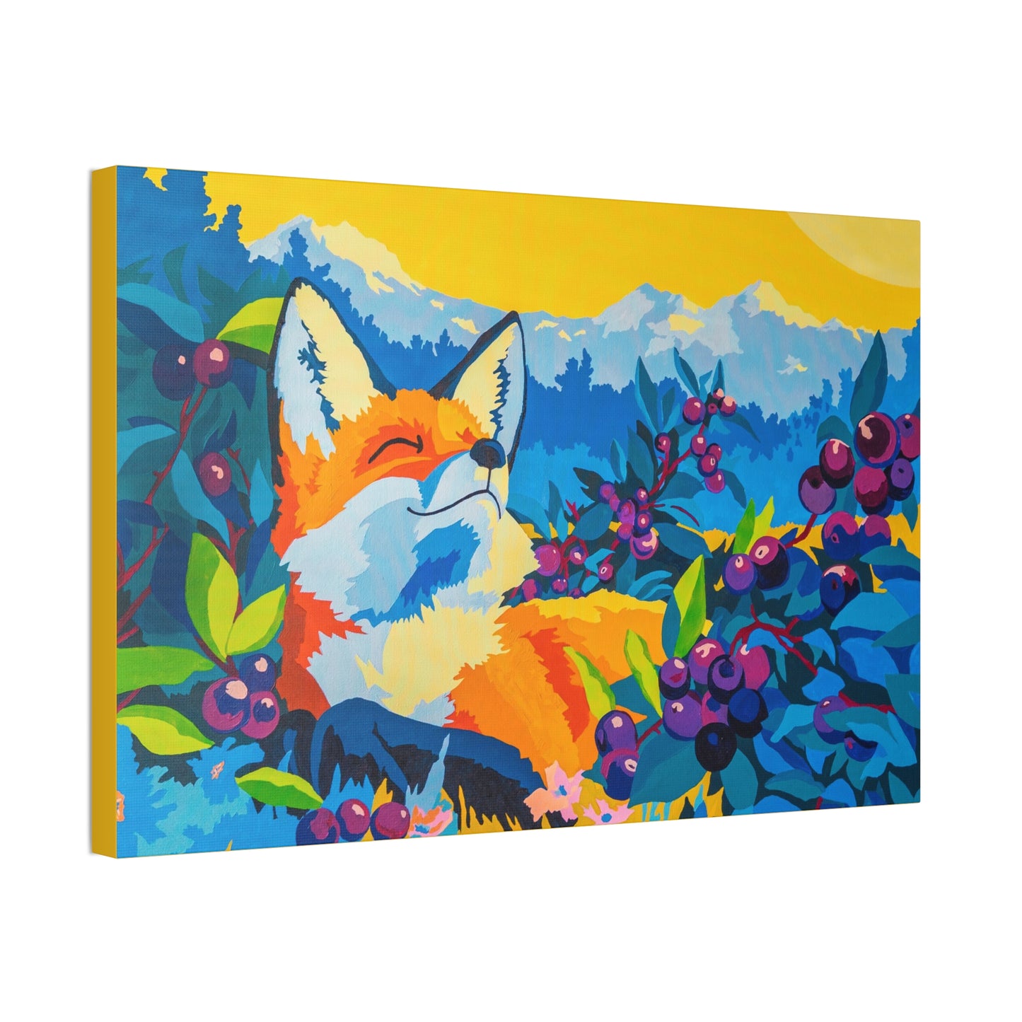 Radiant Reverie Reposing Fox Stretched Canvas Print