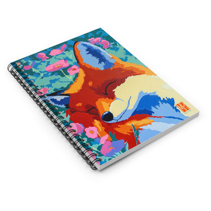Sylvan Stillness Sleeping Fox Spiral Notebook