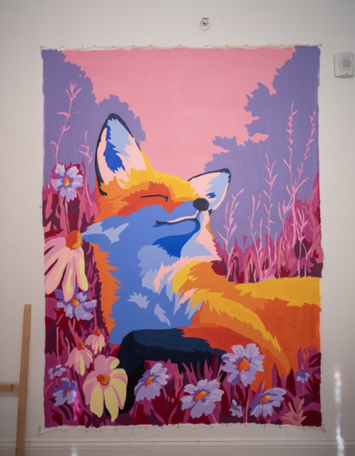 Meadow Mist Moonrise Fox