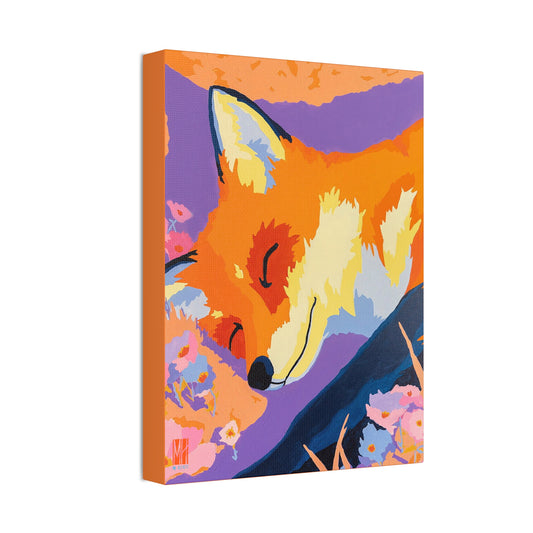 Amber Appalachian Evening Fox Stretched Canvas Print