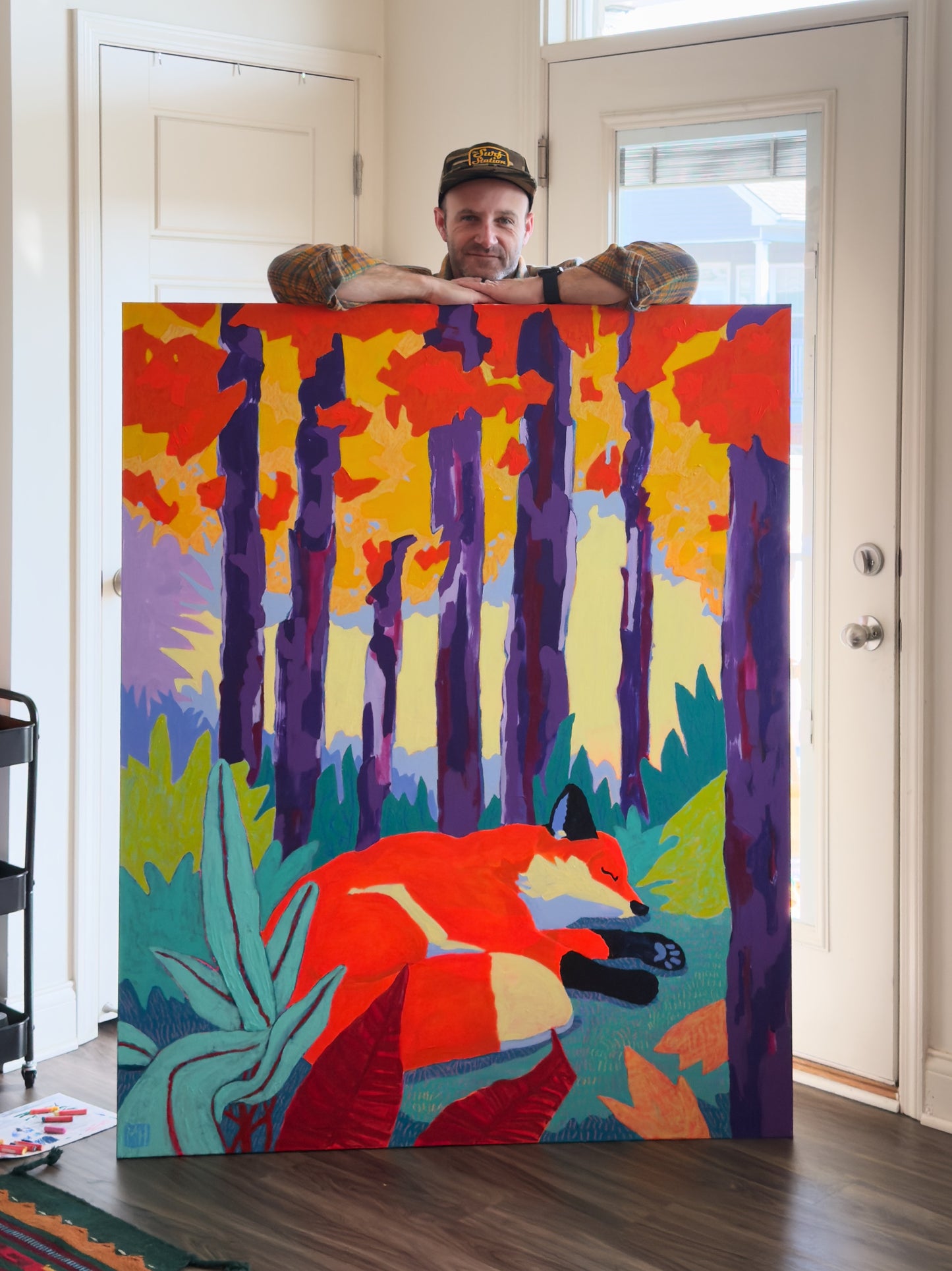 Cadmium Sunset Fox - 48 x 60”