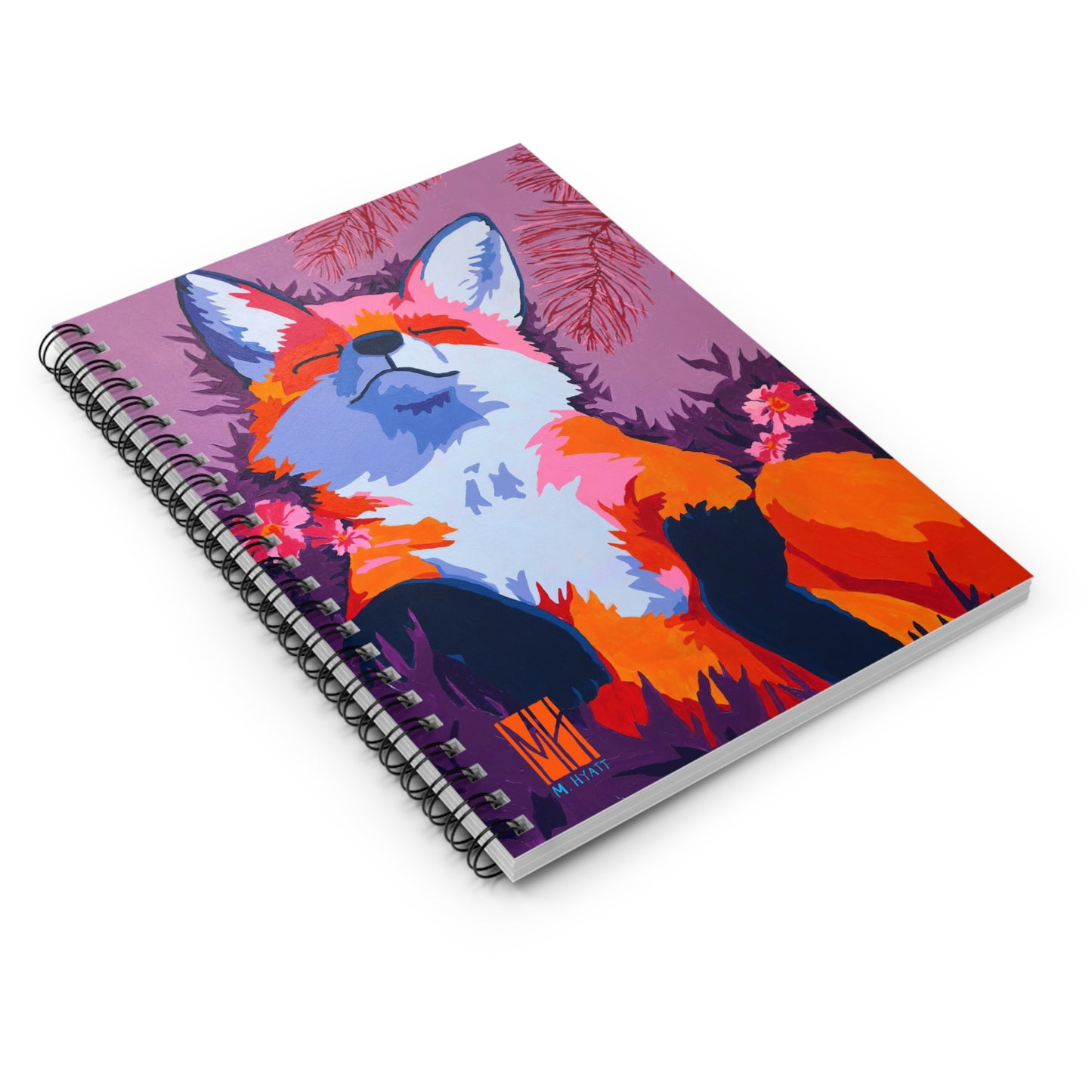 Dusky Violet Fox Nap Spiral Notebook