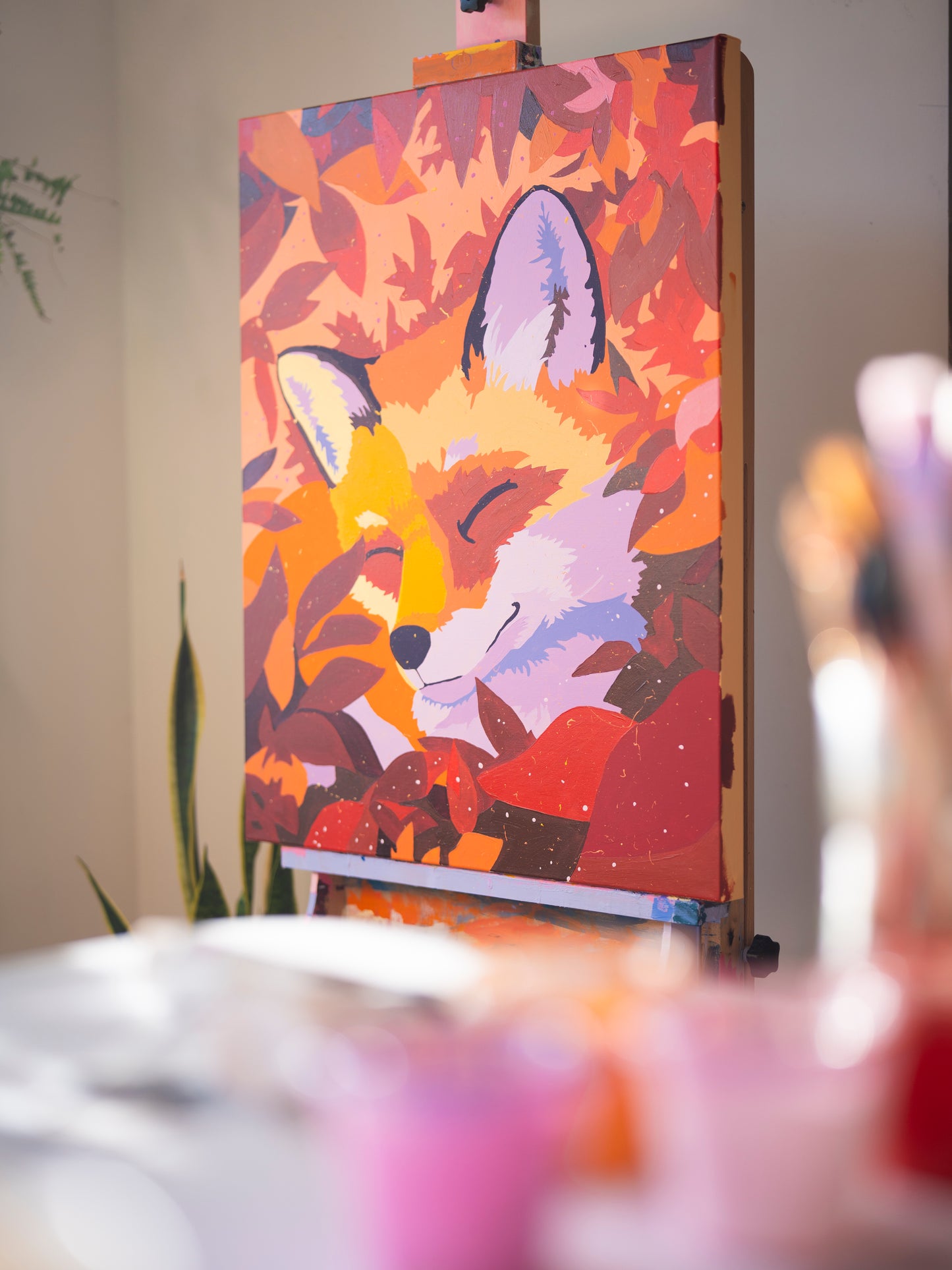 Blowing Burgundy Birch Fox