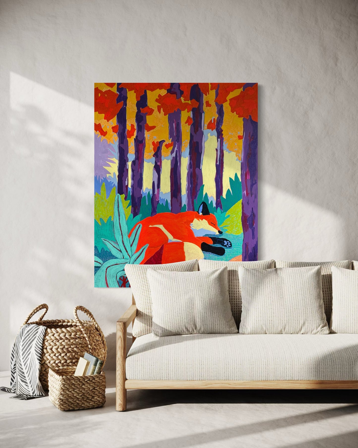 Cadmium Sunset Fox - 48 x 60”