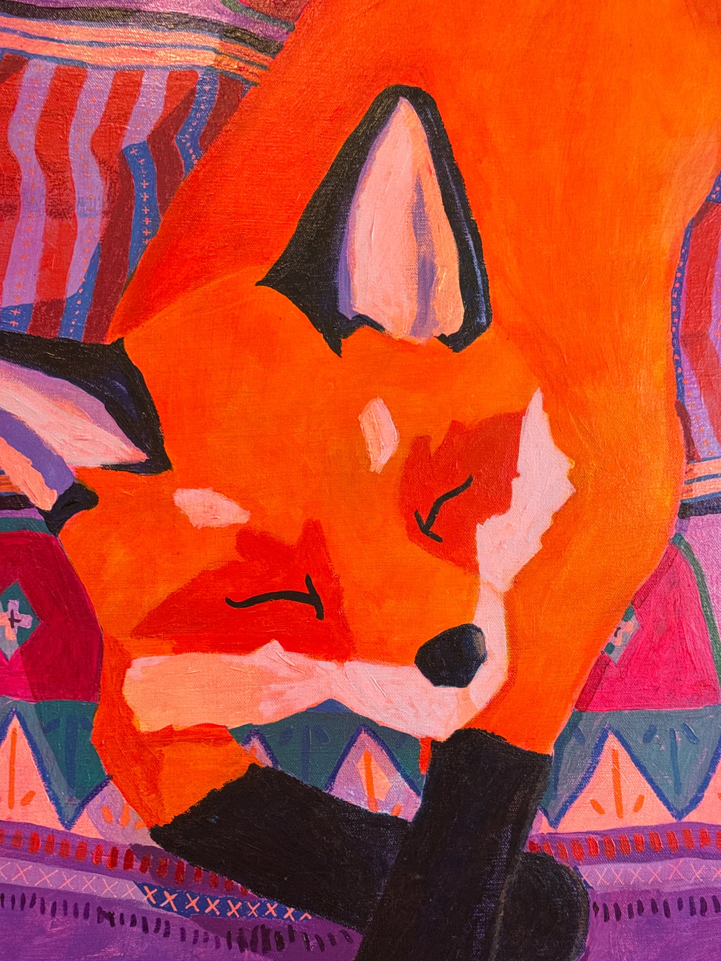 Pink Sunset Fox Nap - 36” x 48”