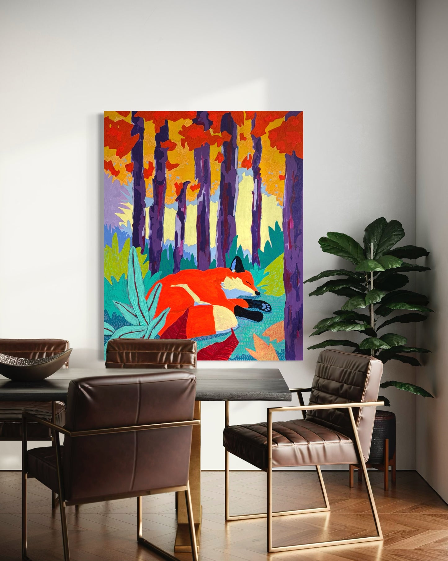 Cadmium Sunset Fox - 48 x 60”