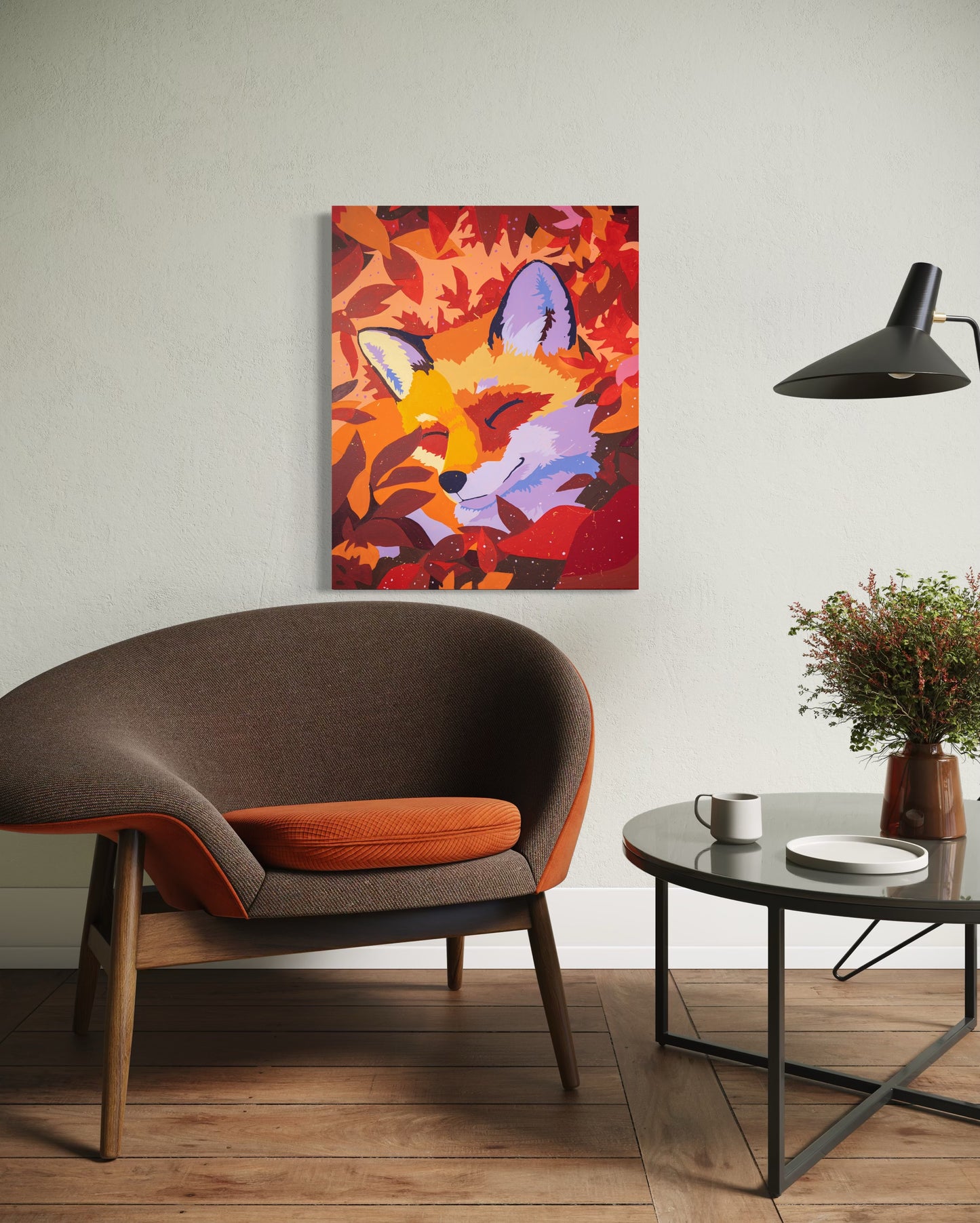 Blowing Burgundy Birch Fox