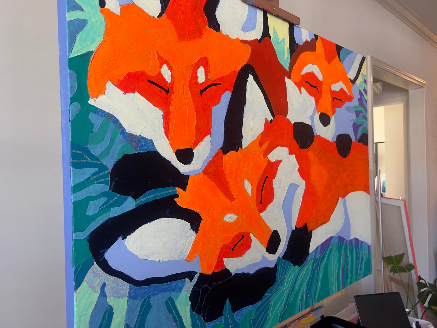 Sleepy Fox Trio, 30x40"