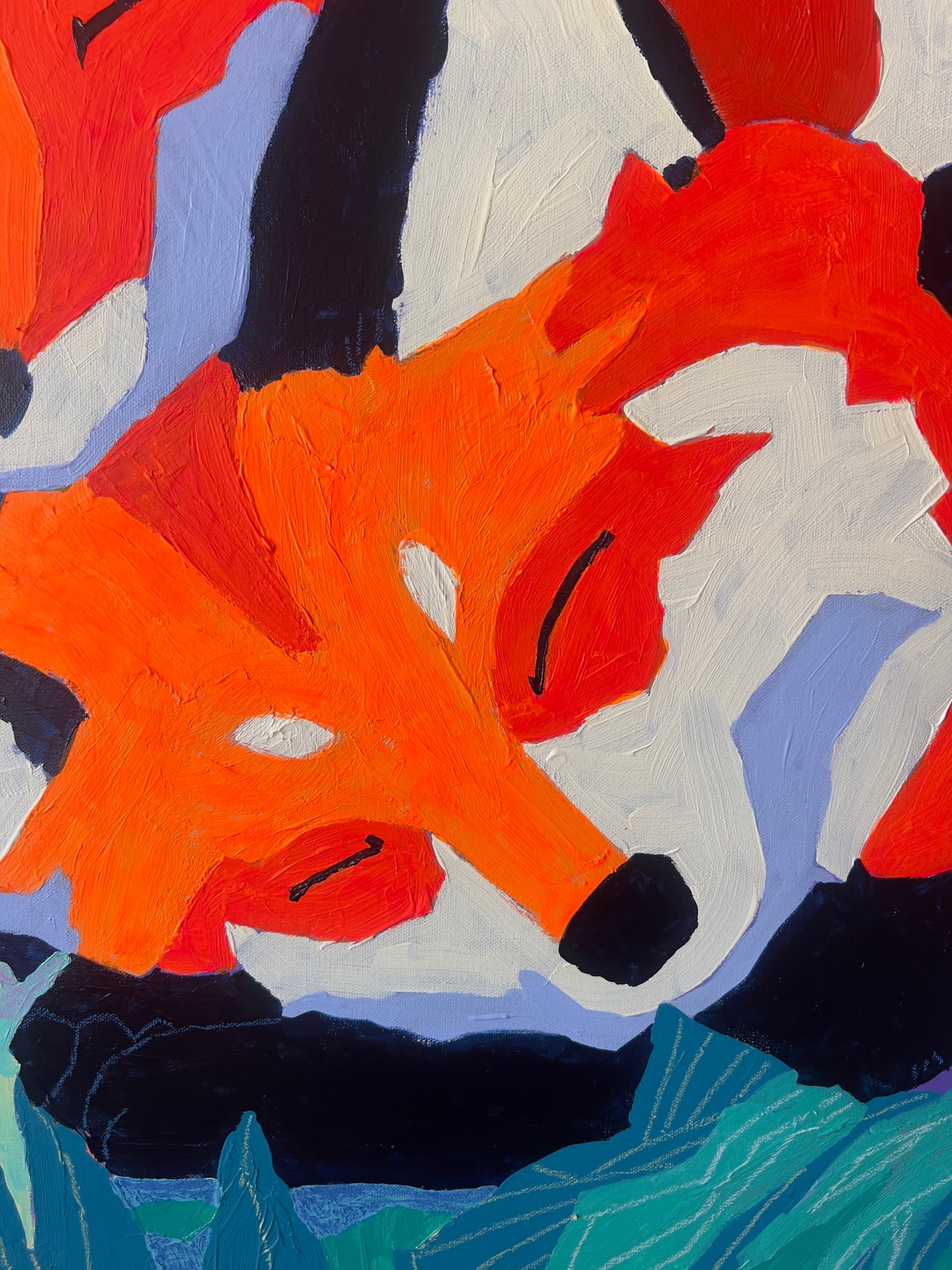 Sleepy Fox Trio, 30x40"