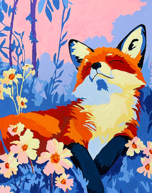 Misty Morning Meadow Fox