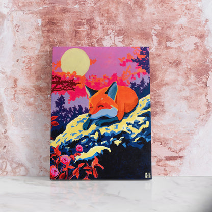 Sleepy Moonlit Fox
